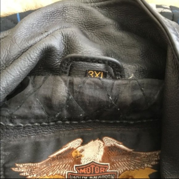 Harley-Davidson Ride Free Vintage Leather Motorcycle Jacket - Picture 11 of 13